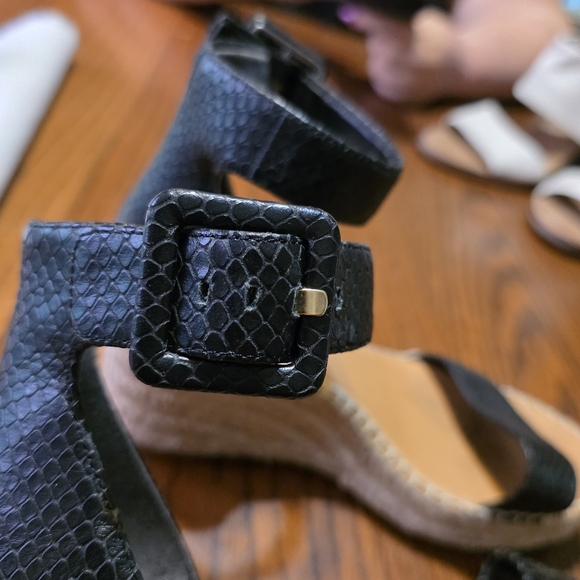 Preston & York Espadrille Sandals Black Size 6.5 - Picture 9 of 11